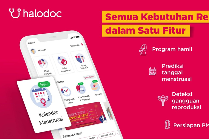 Halodoc miliki fitur kalender menstruasi.