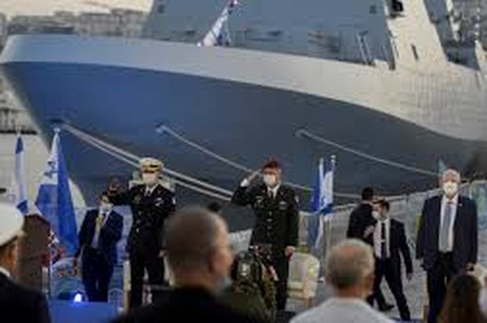 Kapal rudal pertama Project Magen berlabuh di pelabuhan Haifa Israel