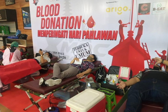 Mantap nih, peduli sesama club XMAX Bali gelar donor darah.