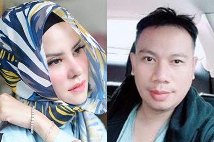 Kolase foto Angel Lelga dan Vicky Prasetyo