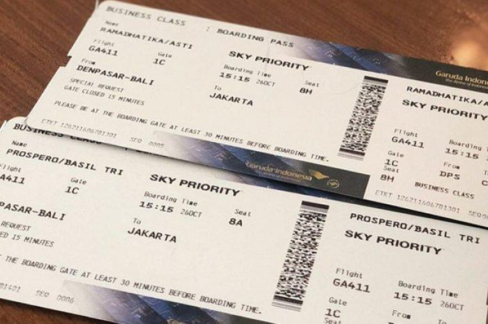 Ilustrasi tiket pesawat