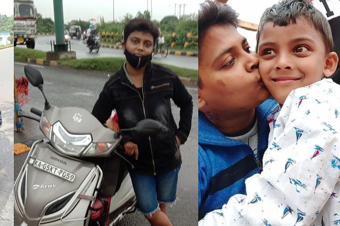 Sonia, seorang ibu yang tempuh 1800 km menaiki Honda Activa untuk bertemu anaknya yang sakit, supermom! 