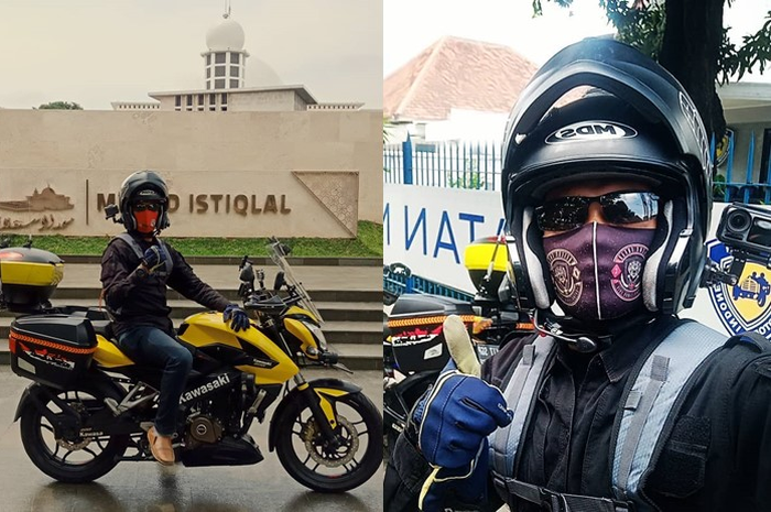 Bambang Sukmana naik haji pakai Kawasaki Pulsar 200NS