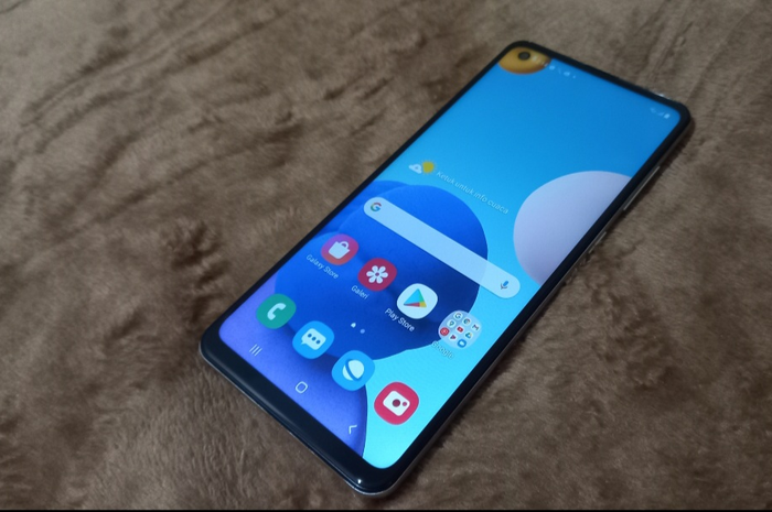 Tampilan layar Samsung Galaxy A21s.
