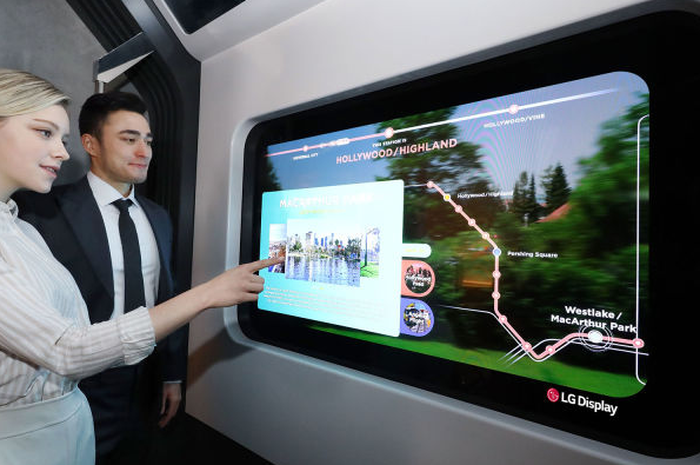 Ilustrasi layar TV OLED transparan LG