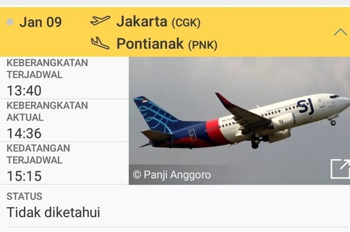 Sriwijaya Air penerbangan SJ182 dilaporkan hilang kontak Sabtu (9/1/2021).