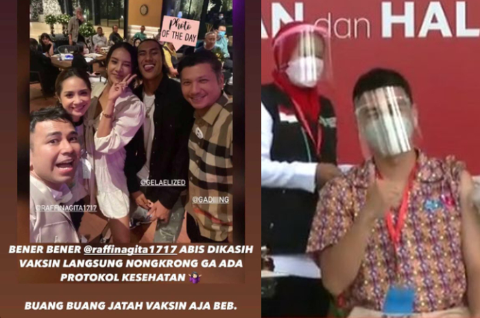 Raffi Ahmad kepergok langgar protokol kesehatan setelah divaksinasi