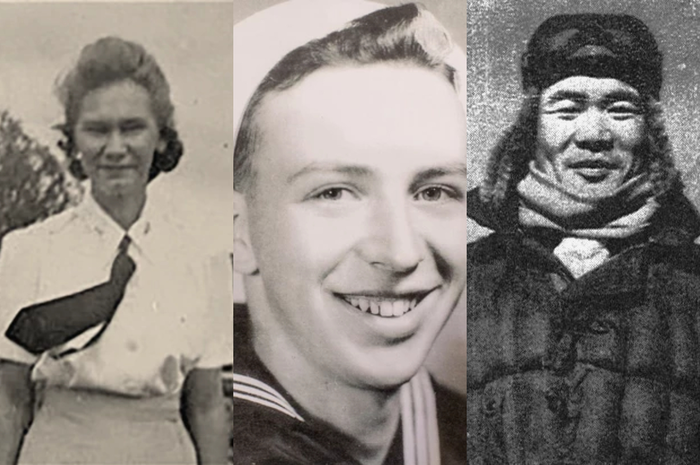 Mereka yang berada di garis depan saat serangan Pearl Harbor; Myrtle Watson, Lauren Bruner, Iyozo Fujita.
