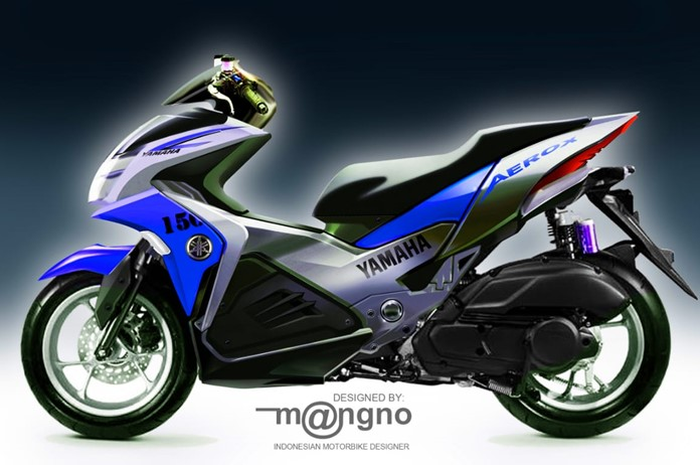 Desain Yamaha Aerox yang lebih sporty dari Mang No