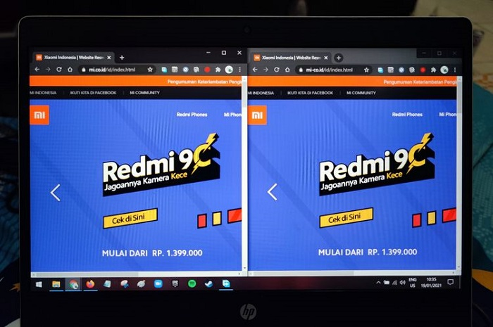 Website palsu jual Xiaomi Redmi Note 9 Cuma Rp 1 jutaan.