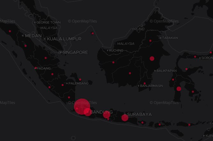 Peta Penyebaran Covid-19 di Indonesia