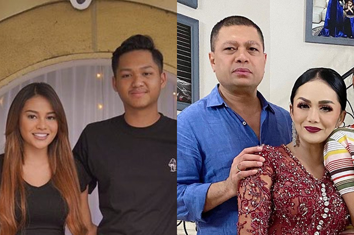 Aurel Hermansyah dan Azriel Hermansyah serta Raul Lemos dan Krisdayanti.
