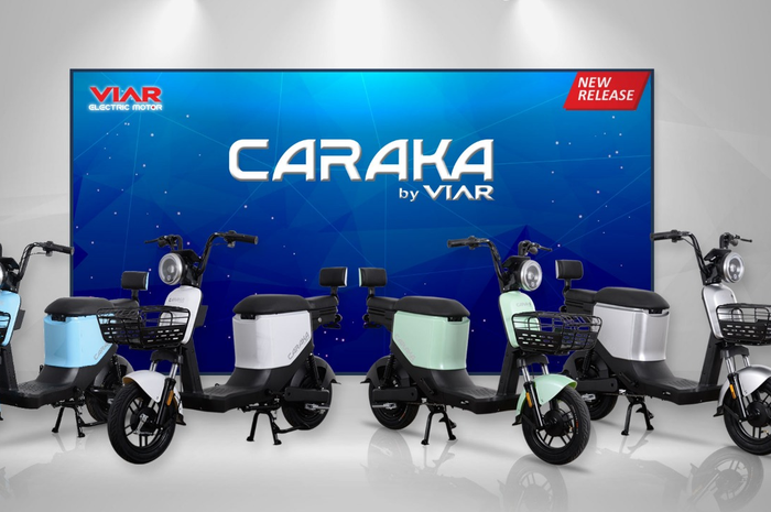 Sepeda listrik Viar Caraka meluncur.