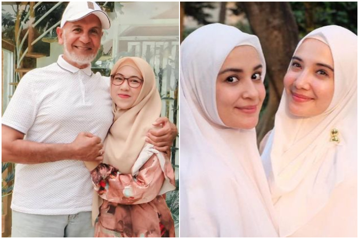 Mark Sungkar dan istri mudanya, Zaskia Sungkar dan Shireen Sungkar.