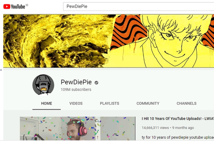akun Youtube PewDiePie