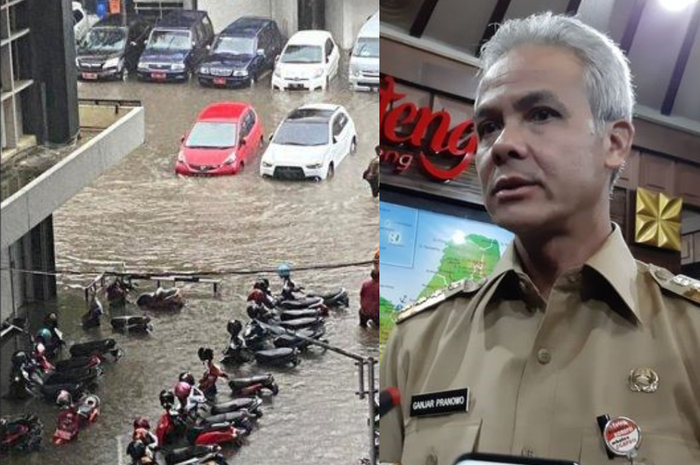 Semarang Dilanda Banjir Parah, Ganjar Pranowo Syok Kantor Gubernur Jawa Tengah Ikut Terendam Air: Impossible, Ini Aneh!