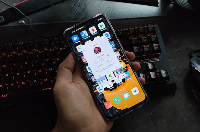 Tampilan menu flexdrop ColorOS 11.1 di Oppo Reno5 