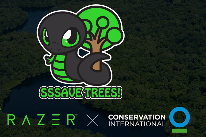 Poster program selamatkan 1 juta pohon bersama razer dan conservation international