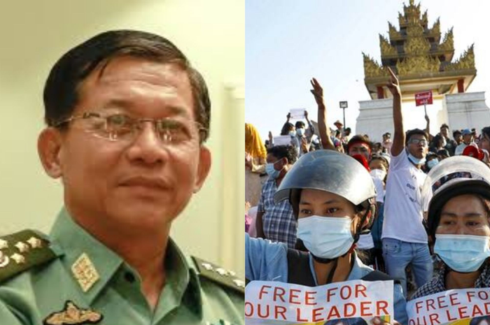 Jenderal Min Aung Hlaing pemimpin kudeta militer Myanmar ketahuan menarik dana negara Myanmar dari bank Federal New York
