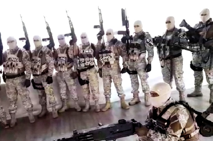 Penampilan kompolotan bersenjata geng narkoba Meksiko, CJNG.