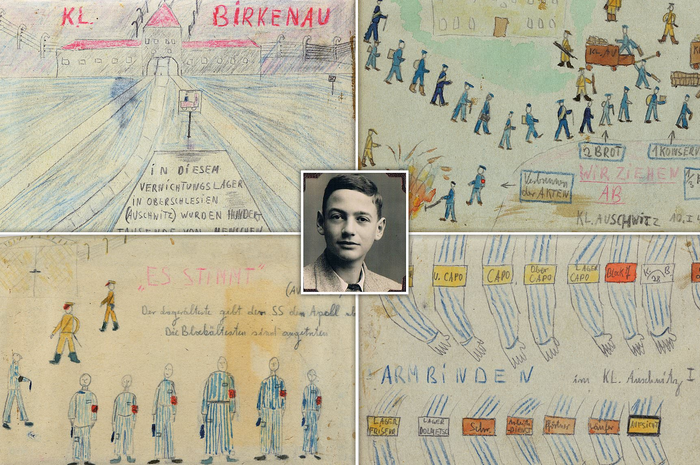 Gambaran seorang remaja tentang kamp konsentrasi dalam buku The Boy Who Drew Auschwitz.