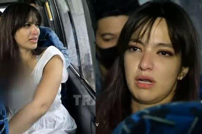 Nia Ramadhani menangis hingga banjir air mata.