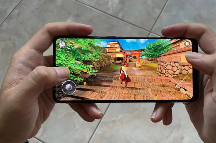 Ilustrasi main game di hp Samsung.