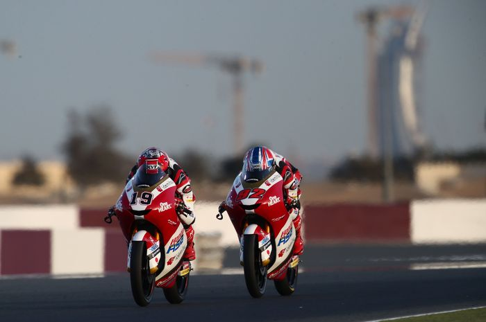 Pembalap Indonesia Andi Gilang merosot jauh, ini hasil FP2 Moto3 Doha 2021.