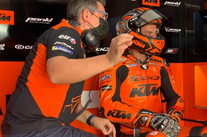 Cuma berhasil posisi ke-20 di FP2 MotoGP Qatar 2021, pembalap tim Tech3 KTM Factory Racing, Danilo Petrucci kesulitan dengan KTM RC16.