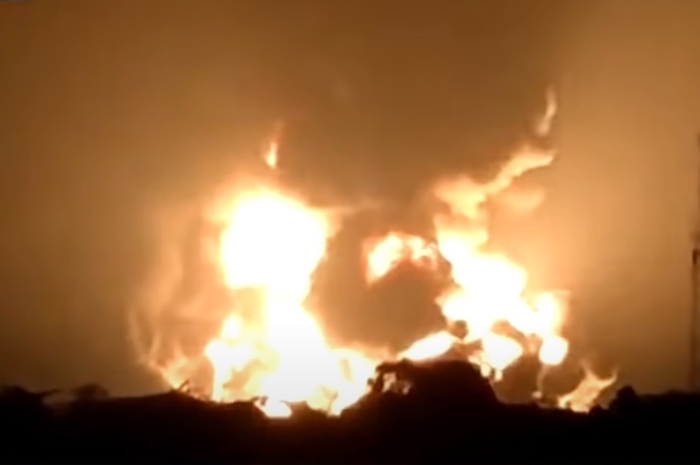 Kilang minyak Pertamina di Balongan Indrmayu Jawa Barat terbakar
