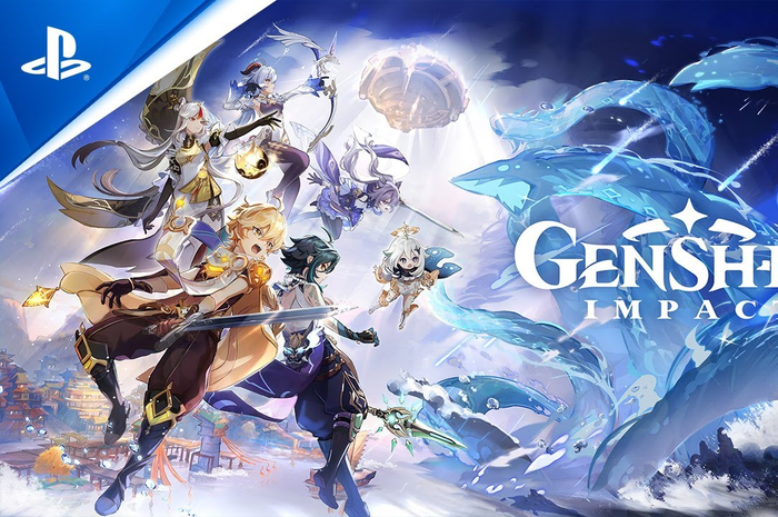 Poster Genshin Impact di PS5