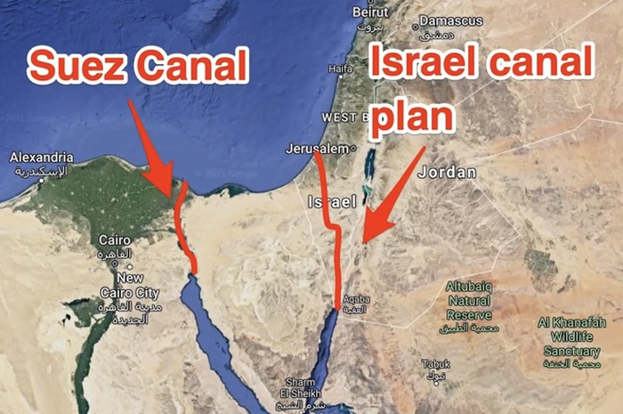 Rencana Amerika ciptakan kanal mirip terusan Suez, dengan bom nuklir.