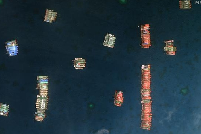 Melaui Citra Satelit Ini, China Tak Bisa Berkilah Lagi, Kerakusannya Kuasai Laut China Selatan Makin Terlihat, Bangunan-banguan Sudah Didirkan