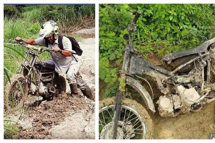 Mantap, guru honorer dapat hadiah motor trail, sudah 9 kali ganti motor demi mengajar di pelosok Jombang.