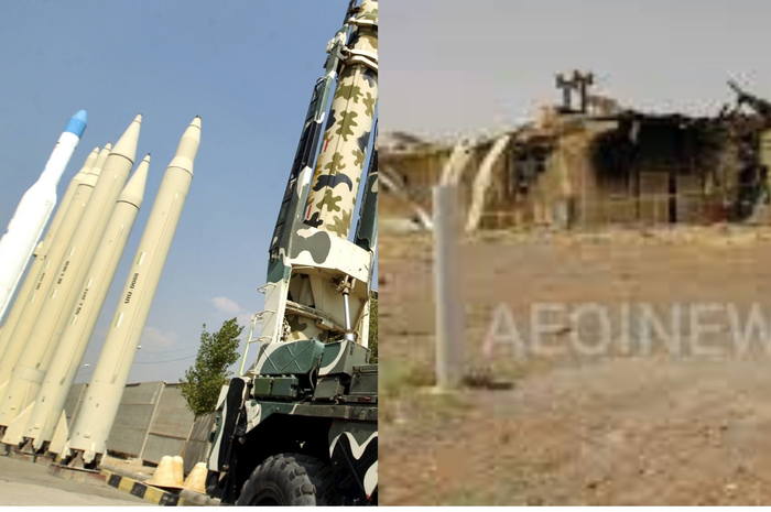 Kolase senjata nuklir Iran dan fasilitas reaktor nuklir Natanz