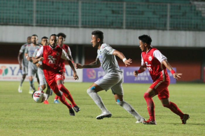 Wander Luiz dalam laga Persija vs Persib pada final leg pertama Piala Menpora 2021 di Stadion Maguwoharjo, Sleman, Yogyakarta, Kamis (22/4/2021).