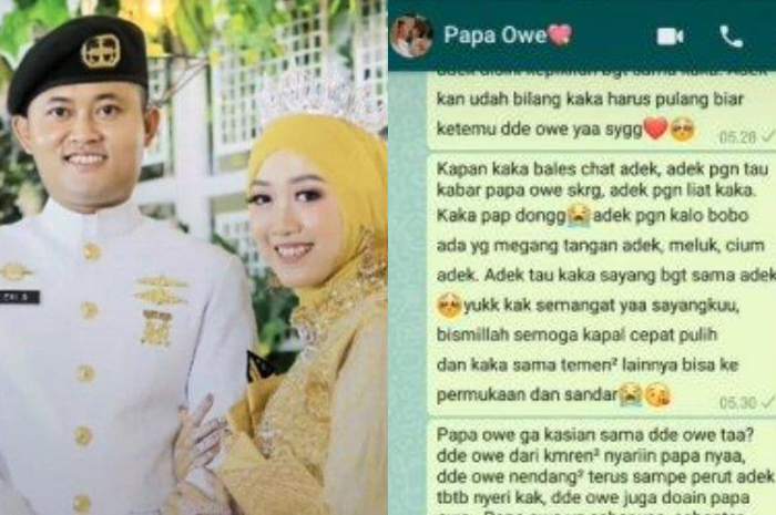 istri Sertu Bah Yoto Eki Setiawan, Mita Sofia Kurniaviratama, cuma bisa pasrah berharap suaminya cepat ditemukan