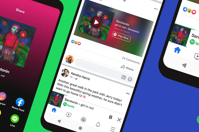 Miniplayer Spotify di Facebook