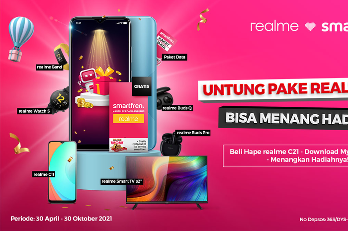 Poster promo Smartfren dan Realme