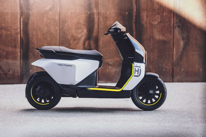 Wow, konsep skuter listrik Husqvarna Vektorr terungkap, futuristis!
