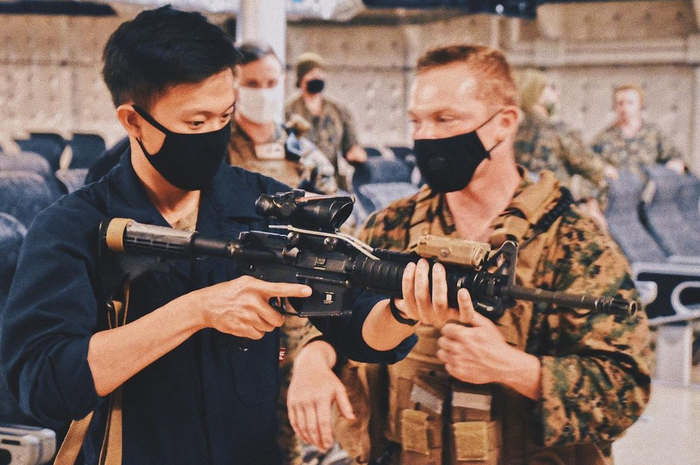 Foto Jovan Zachary, tentara Amerika pernah tinggal di Surabaya, Jawa Timur. Jovan bangga punya logat Jawa yang kental. 