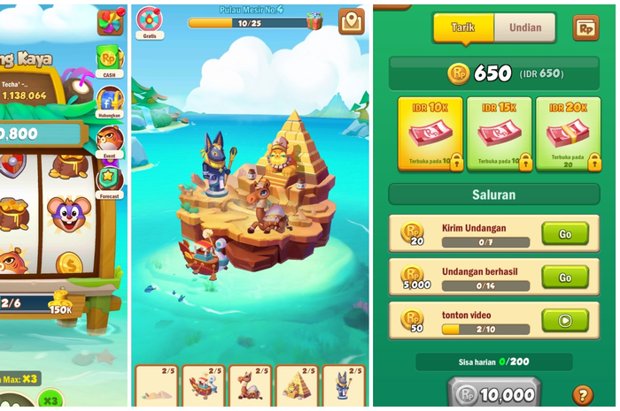 Game Island King merupakan aplikasi penghasil uang yang mudah digunakan dan animasi yang seru.