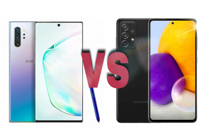 Perbandingan harga HP Samsung bekas Galaxy Note10+ vs Galaxy A72 baru.