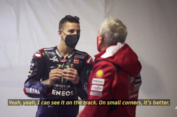 Terciduk, diam-diam pembalap tim Monster Energy Yamaha, Fabio Quartararo bertemu salah satu bos Ducati, Davide Tardozzi.