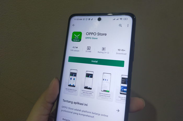Aplikasi OPPO Store resmi hadir dan bisa didownload di Play Store.