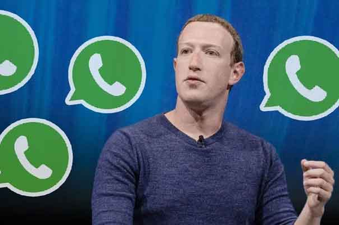 Ilustrasi Mark Zuckerberg dan Whatsapp