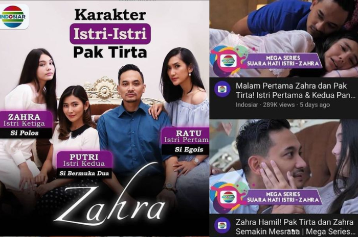 Sinetron Suara Hati Istri Zahra disemprit KPI
