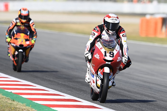 Pembalap Indonesia, Andi Farid Izdihar atau Andi Gilang raih posisi segini di FP2 Moto3 Jerman 2021.