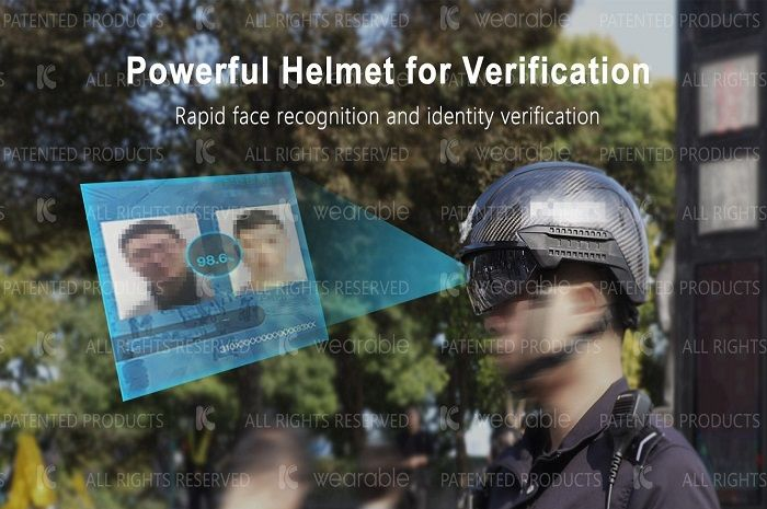 Helm satpam Bandara Soekarno-Hatta ini bisa mendeteksi wajah seseorang   