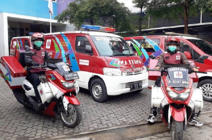 Keren ada ambulans motor Yamaha NMAX di tengah PPKM Darurat, bikers langsung telepon ke nomor ini